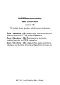 NSG 552 Psychopharmacology&NewLine;Exam Question Bank&NewLine;&NewLine;