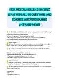 HESI MENTAL HEALTH 2026&sol;2027 EXAM WITH ALL 55 QUESTIONS AND CORRECT ANSWERS GRADED A&plus;&lpar;BRAND NEW&excl;&excl;&rpar;&NewLine;