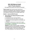 NSG 3500 Maternal Health&NewLine;Exam 2 Practice Questions&NewLine;
