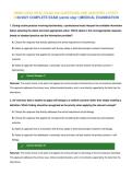 NBME CBSE REAL EXAM 200 QUESTIONS AND ANSWERS LATEST 2026&sol;2027 COMPLETE EXAM &lpar;usmle step 1&rpar;MEDICAL EXAMINATION