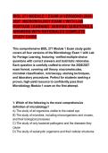 BIOL 271 MODULE 1 EXAM &lpar;4 VERSIONS&rpar; 2026&NewLine;2027  MICROBIOLOGY EXAM 1 WITH LAB &NewLine;PORTAGE LEARNING  VERIFIED QUESTIONS & &NewLine;ANSWERS WITH RATIONALES COMPLETE &NewLine;STUDY GUIDE