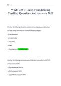 WGU C851 &lpar;Linux Foundations&rpar;&NewLine;Certified Questions And Answers 2026