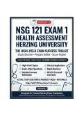 NSG 121 Exam 1 &vert; Health Assessment &vert; Herzing University &vert; High-Yield 150 Questions & Answers&nbsp; Exam Prep &plus; MCQs &plus; Rationales &vert; 2026&sol;2027
