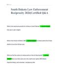 South Dakota Law Enforcement&NewLine;Reciprocity 2026&vert;Certified Q&A