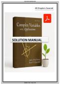 Solutions Manual for Complex Variables and Applications &lbrack;&period;&rsqb; &lpar;9th Edition&rpar; by Brown - Graded A&plus; Comprehensive Exa&period;&period;&period;