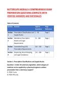 BUTTERCUPS MODULE 4 COMPREHENSIVE EXAM PREPARATION QUESTIONS COMPLETE WITH VERIFIED ANSWERS AND RATIONALES