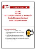 NU 185 Exam 1 NCLEX-Style Questions with Rationales&colon; Medical-Surgical Nursing II &ndash; Neurological Disorders&NewLine;&NewLine;