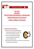NU 185 Exam 3 NCLEX-Style Questions with Rationales&colon; Medical-Surgical Nursing II &ndash; Gastrointestinal&comma; Wound Care&comma; and Sensory Disorders&NewLine;&NewLine;