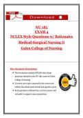 NU 185 Exam 4 NCLEX-Style Questions with Rationales&colon; Medical-Surgical Nursing II &ndash; Diabetes&comma; Liver Disorders&comma; and Cellular Regulation&NewLine;&NewLine;