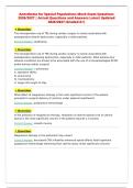 Anesthesia for Special Populations Mock Exam Questions&NewLine;2026&sol;2027 &vert; Actual Questions and Answers Latest Updated&NewLine;2026&sol;2027 &lpar;Graded A&plus;&rpar;
