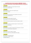 Anesthesia Mock Exam Questions 2026&sol;2027 &vert; Actual&NewLine;Questions and Answers Latest Updated 2026&sol;2027 &lpar;Graded A&plus;&rpar;