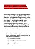 UNE GENERAL CHEMISTRY II MIDTERM &NewLine;ACTUAL EXAM QUESTIONS & ANSWERS &NewLine;BUNDLE  100&percnt; VERIFIED PREMIUM GUIDE 