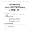 ACC 406&vert; Test 2 &vert; Questions and answers &vert; Updated RATED A&plus; &vert; NEW 2026&sol;2027&vert;Toronto Metropolitan University