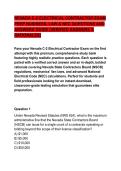 NEVADA C-2 ELECTRICAL CONTRACTOR EXAM &NewLine;PREP BUSINESS&comma; LAW & NEC QUESTIONS AND &NewLine;ANSWERS GUIDE &lpar;VERIFIED ANSWERS & &NewLine;RATIONALES&rpar; 