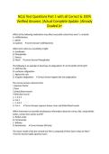 NCLE Test Questions Part 1 with all Correct & 100&percnt; Verified Answers &vert;Actual Complete Update &vert;Already Graded A&plus;