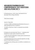 ADVANCED PHARMACOLOGY&NewLine;COMPREHENSIVE TEST QUESTIONS&NewLine;AND SOLUTIONS SET 2