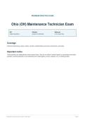Ohio &lpar;OH&rpar; Maintenance Technician Exam&vert; Latest Verified Questions and Detailed Answers