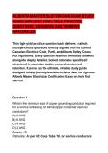 ALBERTA MASTER ELECTRICIAN EXAM STUDY &NewLine;GUIDE 2026-2027 HIGH-YIELD PRACTICE &NewLine;QUESTIONS&comma; ANSWERS&comma; AND VERIFIED &NewLine;RATIONALES