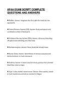 AFAA EXAM SCRIPT COMPLETE&NewLine;QUESTIONS AND ANSWERS
