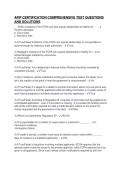 AFIP CERTIFICATION COMPREHENSIVE TEST QUESTIONS&NewLine;AND SOLUTIONS