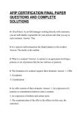 AFIP CERTIFICATION FINAL PAPER&NewLine;QUESTIONS AND COMPLETE&NewLine;SOLUTIONS