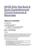 NIHSS Elite Test Bank & Study Guide&colon; Advanced Clinical Scenarios & Rationales &lpar;2026&sol;2027&rpar;
