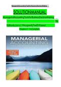 Solution manual for managerial accounting tools for business decision making 10th edition