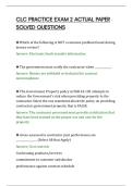 CLC PRACTICE EXAM 2 ACTUAL PAPER&NewLine;SOLVED QUESTIONS&NewLine;