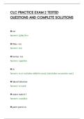 CLC PRACTICE EXAM 2 TESTED&NewLine;QUESTIONS AND COMPLETE SOLUTIONS&NewLine;