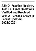 ABMDI Practice Registry Test OG &vert; Medicolegal Death Investigation&comma; Scene Investigation & Report Writing &vert; Actual Exam Questions & Verified Answers &vert; Updated 2026&sol;2027 &vert; Instant Download&NewLine;