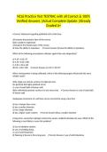 NCLE Practice Test TESTRAC with all Correct & 100&percnt; Verified Answers &vert;Actual Complete Update &vert;Already Graded A&plus;