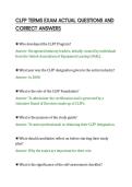 CLFP TERMS EXAM ACTUAL QUESTIONS AND&NewLine;CORRECT ANSWERS&NewLine;