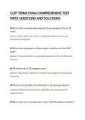 CLFP TERMS EXAM COMPREHENSIVE TEST&NewLine;PAPER QUESTIONS AND SOLUTIONS&NewLine;