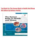 Test Bank for The Human Body in Health and Illness 8th Edition by Herlihy