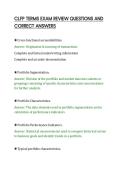 CLFP TERMS EXAM REVIEW QUESTIONS AND&NewLine;CORRECT ANSWERS&NewLine;