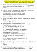 NCLE Prep&colon; Follow-up Visits Test with all Correct & 100&percnt; Verified Answers &vert;Latest Version &vert;Already Graded A&plus;