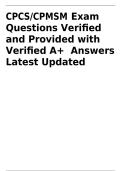 CPCS CPMSM Exam &vert; Credentialing&comma; NPDB&comma; NCQA&comma; Joint Commission&comma; CMS & Delegation &vert; Actual Exam Questions & Verified Answers &vert; Updated 2026&sol;2027 &vert; Instant Download&NewLine;