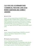 CLG 0010 DOD GOVERNMENTWIDE&NewLine;COMMERCIAL PURCHASE CARD EXAM&NewLine;REVIEW QUESTIONS AND CORRECT&NewLine;ANSWERS
