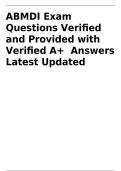 ABMDI Exam &vert; Death Investigation&comma; Jurisdiction&comma; Autopsy&comma; SIDS&comma; Crime Scene & Family Communication &vert; Actual Exam Questions & Verified Answers &vert; Updated 2026&sol;2027 &vert; Instant Download&NewLine;