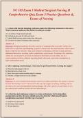 NU 185 Exam 3 Medical Surgical Nursing II&NewLine;Comprehensive Quiz Exam 3 Practice Questions &&comma;&NewLine;Exams of Nursing