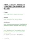 CLINICAL IMMUNOLOGY AND SEROLOGY&NewLine;COMPREHENSIVE EXAM QUESTIONS AND&NewLine;SOLUTIONS&NewLine;