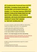 ATI Fundamentals Proctored Exam &lpar;LATEST &NewLine;EDITION&rpar; &vert; Complete Study Guide with &NewLine;Verified Q&A and Detailed Rationales &vert; A&plus; &NewLine;Graded &vert; U&period;S&period; Nursing Capstone 2026&sol;2027 &NewLine;NEWEST EVALUATED EXAM PRACTICE 250 &NewLine;QUESTIONS &vert;ORIGINAL QUESTIONS & &NewLine;ANSWERS &vert;DETAILE