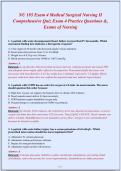 NU 185 Exam 4 Medical Surgical Nursing II&NewLine;Comprehensive Quiz Exam 4 Practice Questions &&comma;&NewLine;Exams of Nursing