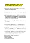 AMMUNITION PUBLICATIONS &lpar;CERT&rpar; 2025-2026 EXAMS WITH CORRECT ANSWERS 