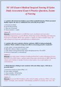 NU 185 Exam 4 Medical Surgical Nursing II Galen&NewLine;Study Assessment Exam 4 Practice Question&comma; Exams&NewLine;of Nursing