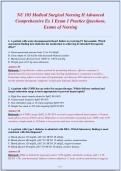 NU 185 Medical Surgical Nursing II Advanced&NewLine;Comprehensive Ex 1 Exam 1 Practice Questions&comma;&NewLine;Exams of Nursing
