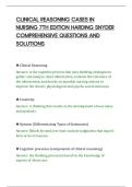CLINICAL REASONING CASES IN&NewLine;NURSING 7TH EDITION HARDING SNYDER&NewLine;COMPREHENSIVE QUESTIONS AND&NewLine;SOLUTIONS