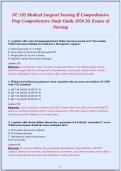 NU 185 Medical Surgical Nursing II Comprehensive&NewLine;Prep Comprehensive Study Guide 2026 20&comma; Exams of&NewLine;Nursing
