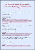NU 185 Medical Surgical Nursing II Exam 1&NewLine;Advanced Study Quiz Exam 1 Practice Questions &&comma;&NewLine;Exams of Nursing