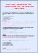NU 185 Medical Surgical Nursing II Exam 1&NewLine;Comprehensive Quiz Exam 1 Practice Questions &&comma;&NewLine;Exams of Nursing